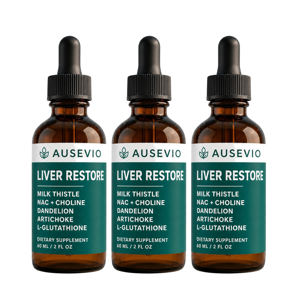 Three bottles of Ausevio Liver Restore