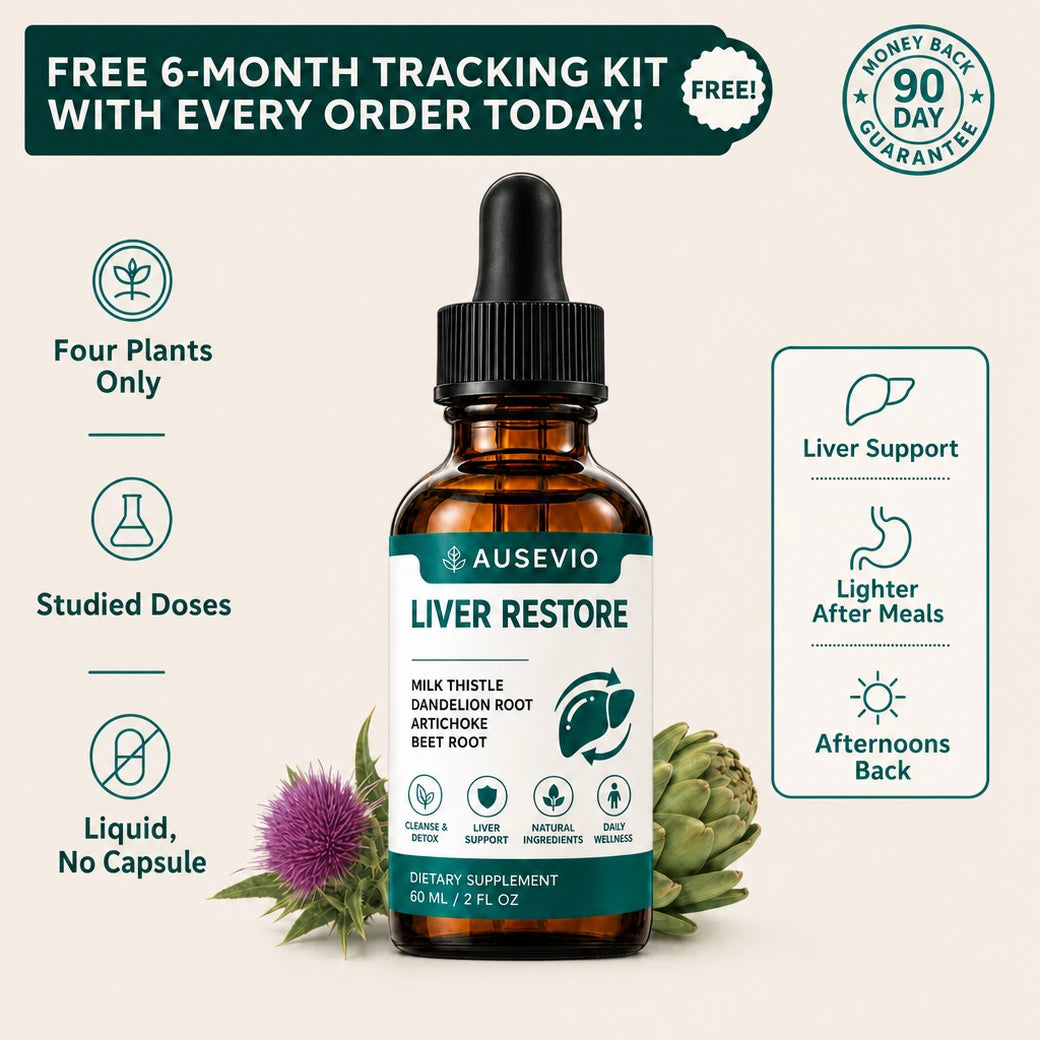 Ausevio Liver Restore - four plants, studied doses, liquid