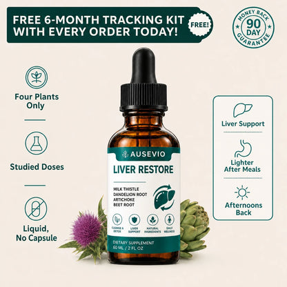 Ausevio Liver Restore - four plants, studied doses, liquid